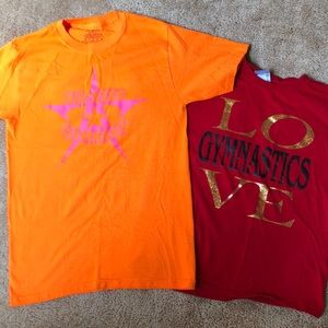 2 gymnastics t-shirts